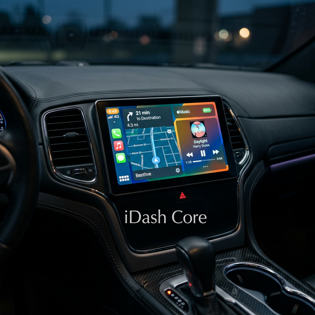 iDash Core installed in car dashboard