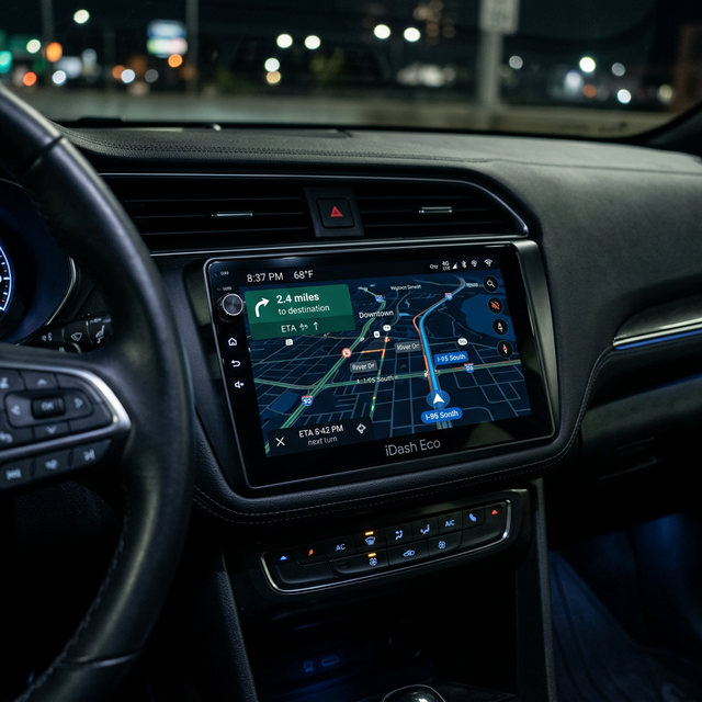 iDash Eco installed in car dashboard