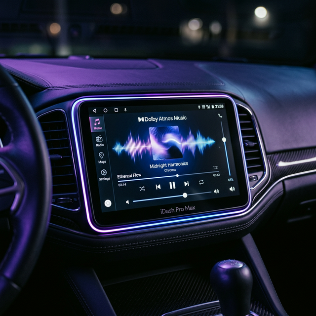 iDash Pro Max installed in car dashboard